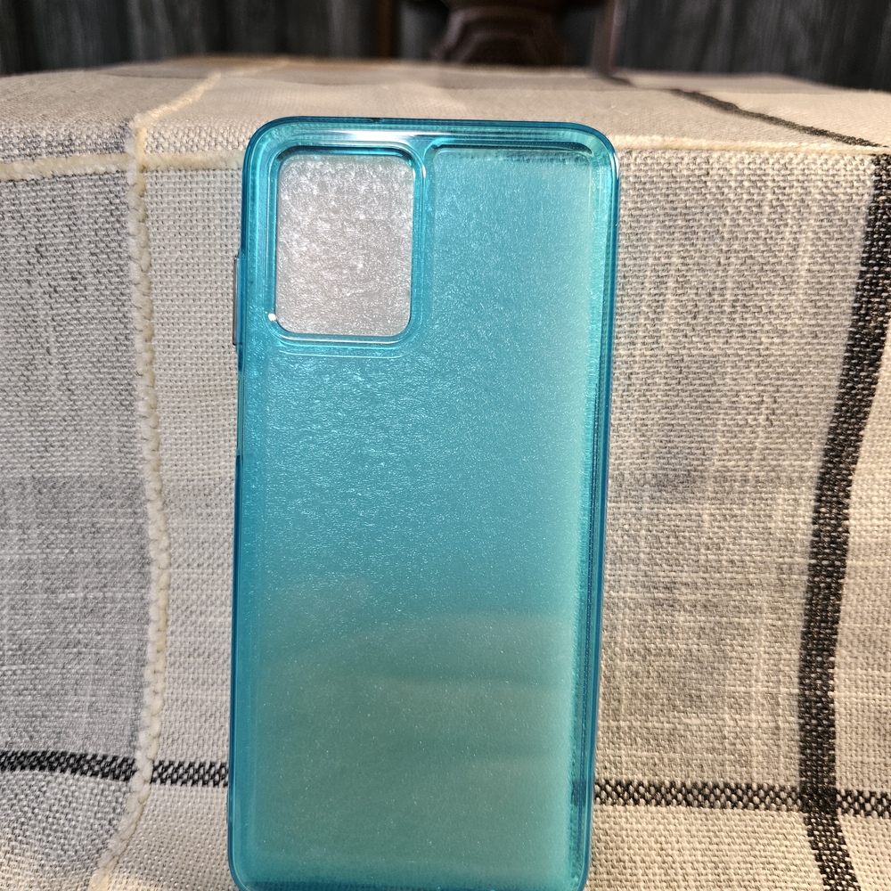 Motorola Moto G53 Clear Blue Silicone Phone Case Minimalist Design